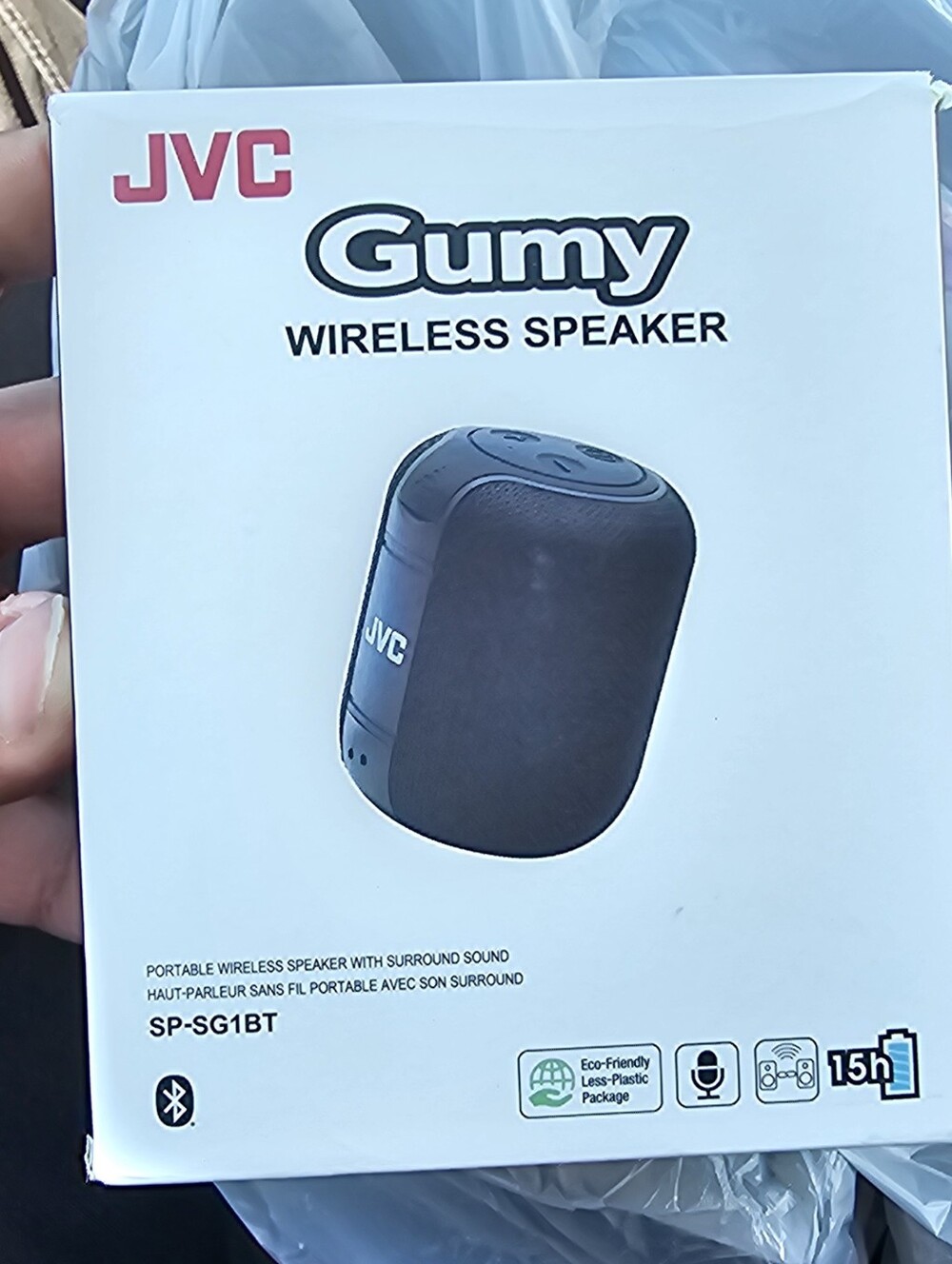 JVC Gumy Portable Wireless Speaker - Black